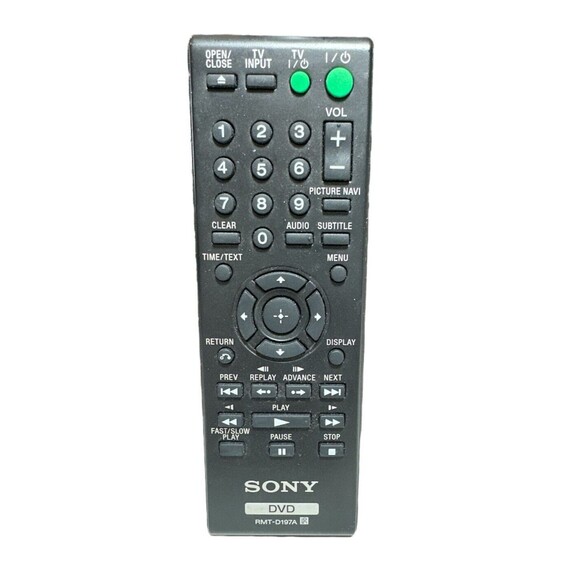 Genuine Sony RMT-D197A DVD Remote Control‎ DVPSR201P DVP-SR210 DVPSR210P OEM - Picture 1 of 2